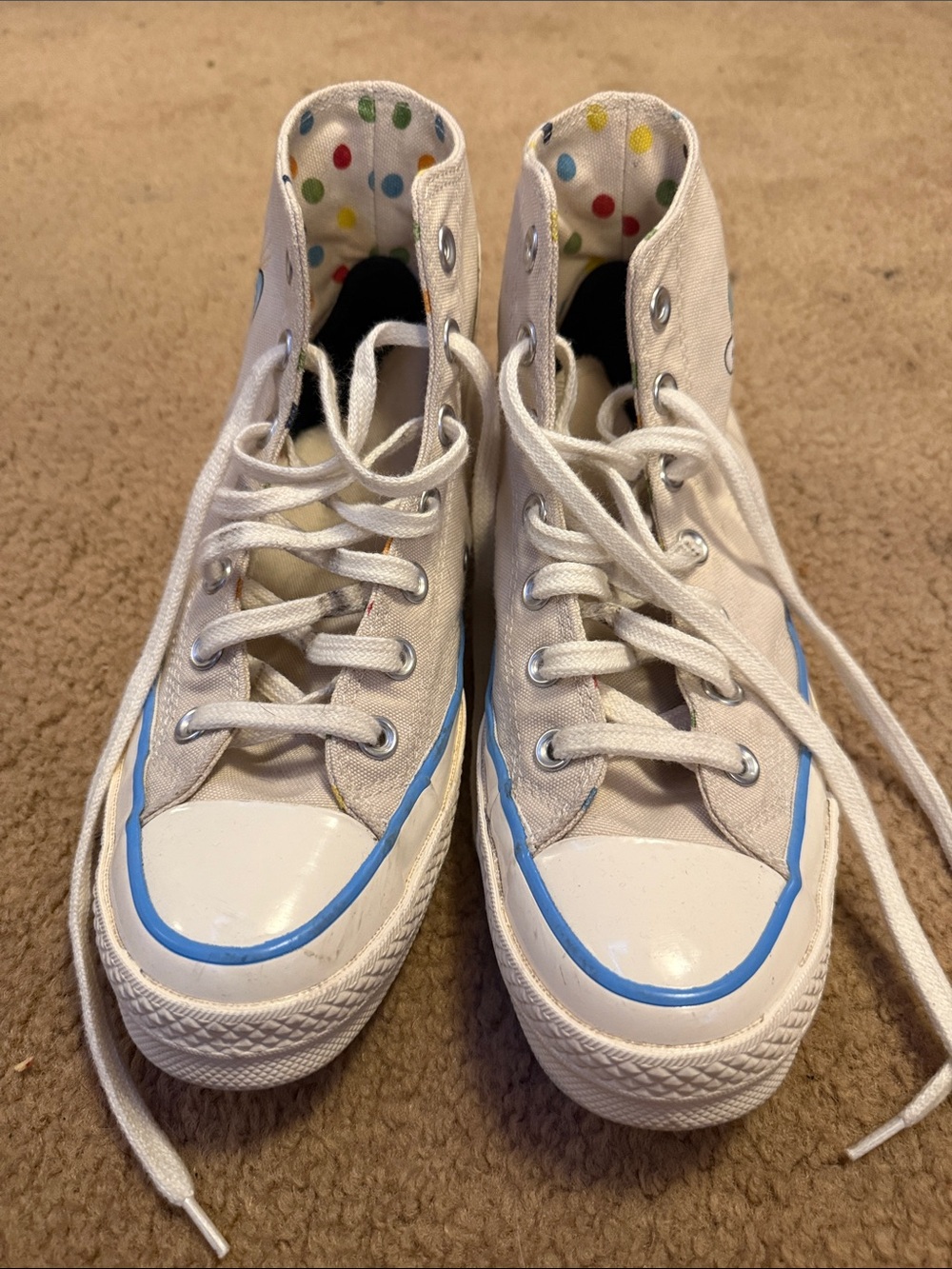 women’s 7.5 golf wang build your own white polka dot converse